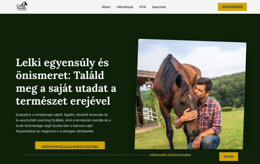 Lovasember weboldal